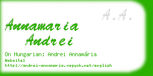 annamaria andrei business card